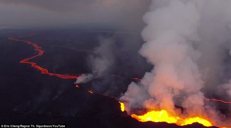 drone volcano photo