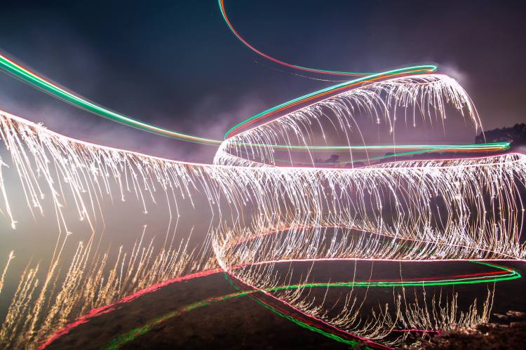 drone fireworks photography