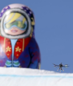 Drone filming skateboarder at sochi picture